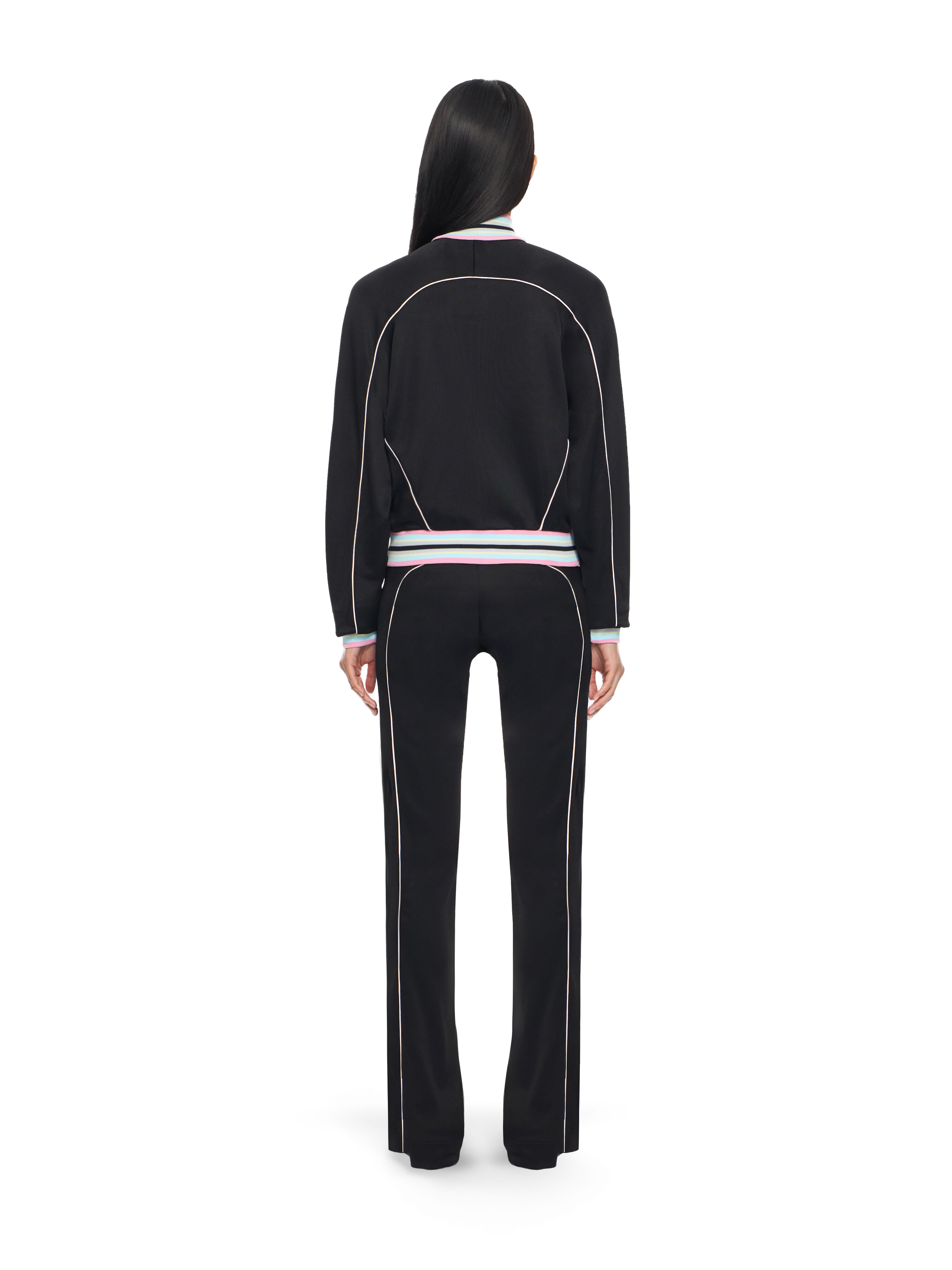 OFF WHITE Pantaloni Fluid Track Slim Black-White 2CJ00AS26JER001