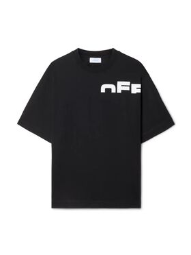 OFF WHITE Black Off Split T-Shirt GREEN OMAA027T25JER00U
