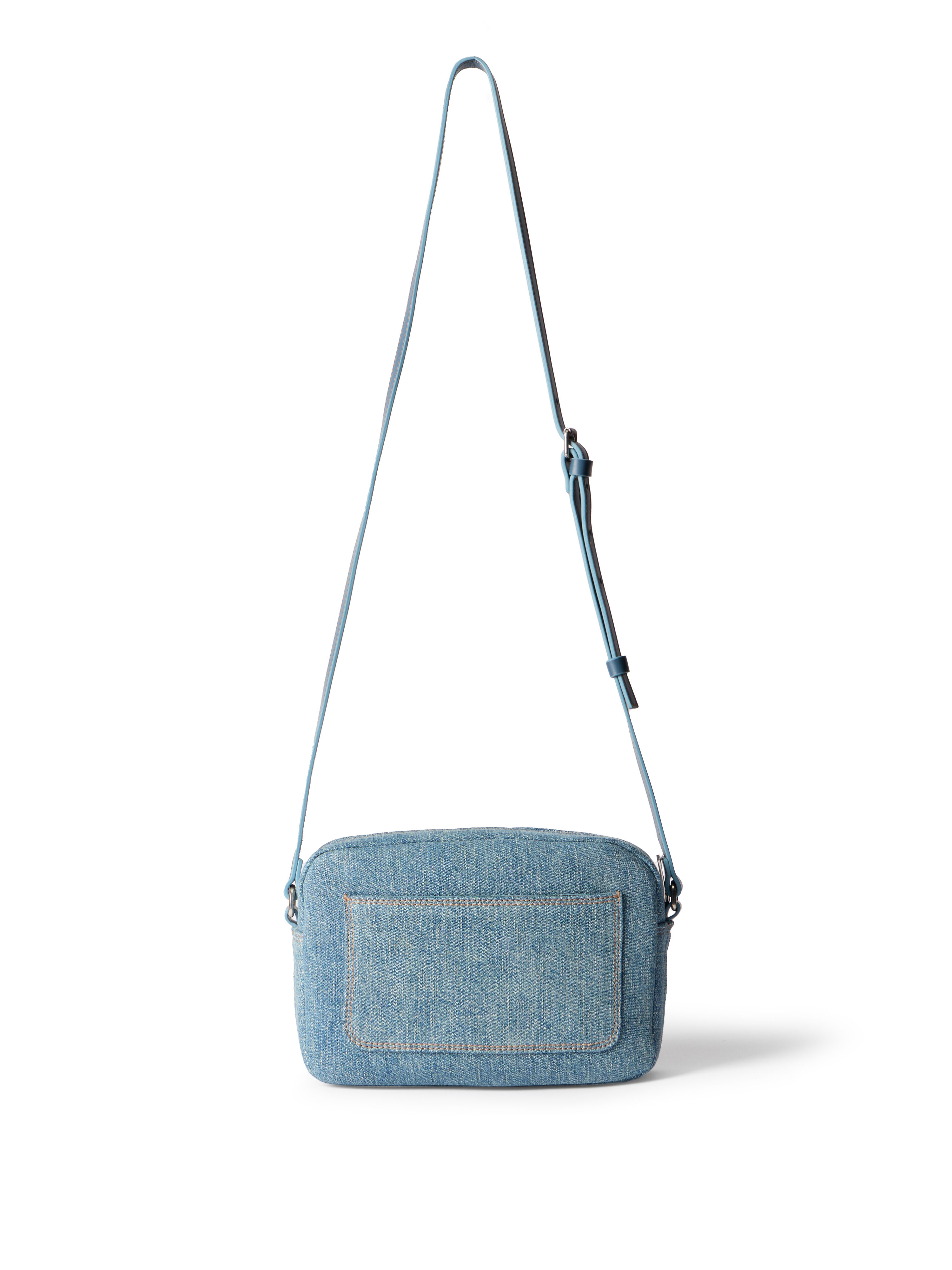 Jitney Camera Denim Bag in DIRTY BLUE - BLUE for Women | Off-White™