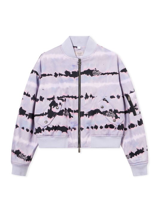 OFF WHITE All-over Tie-dye Cropped Bomber COSMIC SKY 44MEH05ZZ26F002