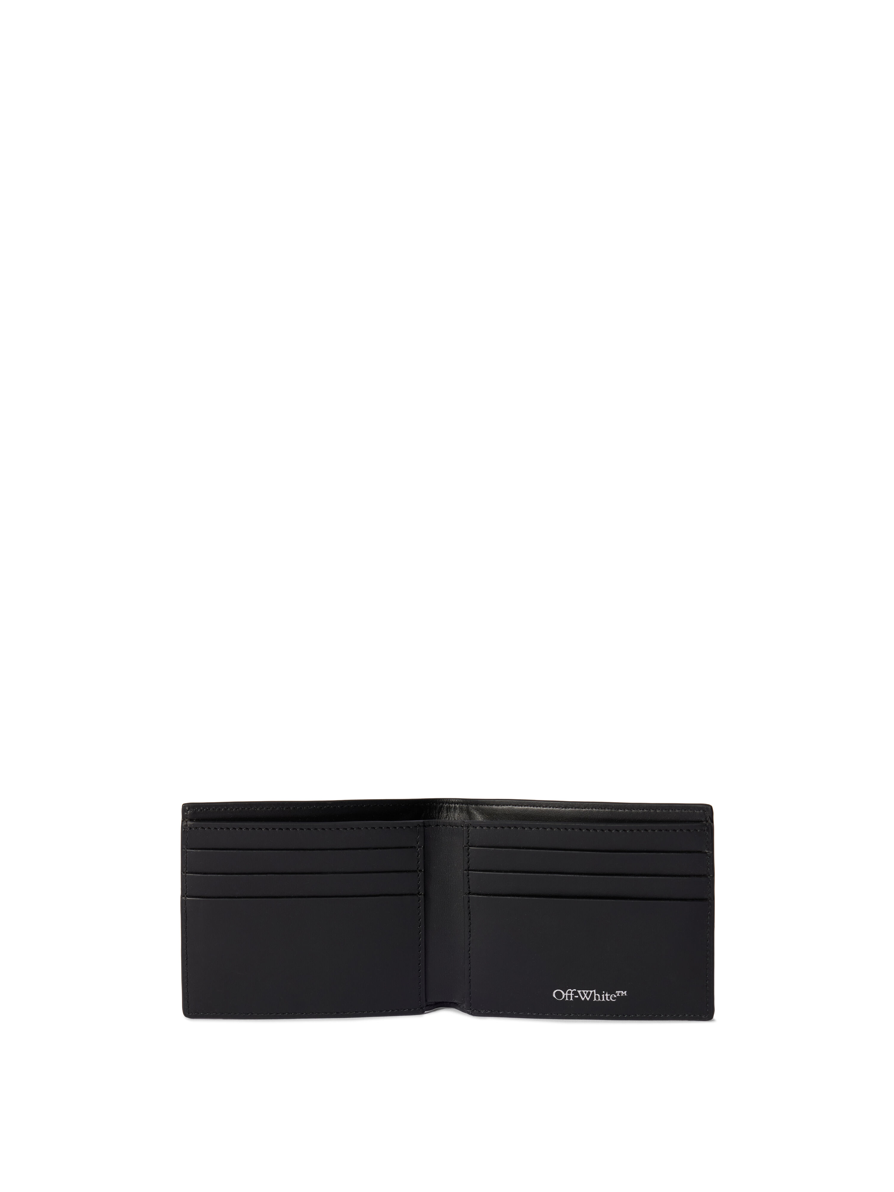 OFF WHITE Diagonal Spray Bifold Wallet BLACK - WHITE OMNC09BF25LEA001
