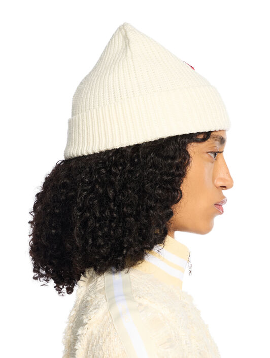 OFF WHITE Arrow Classic Beanie CREAM - FUCHSIA OWLC017F25KNI002