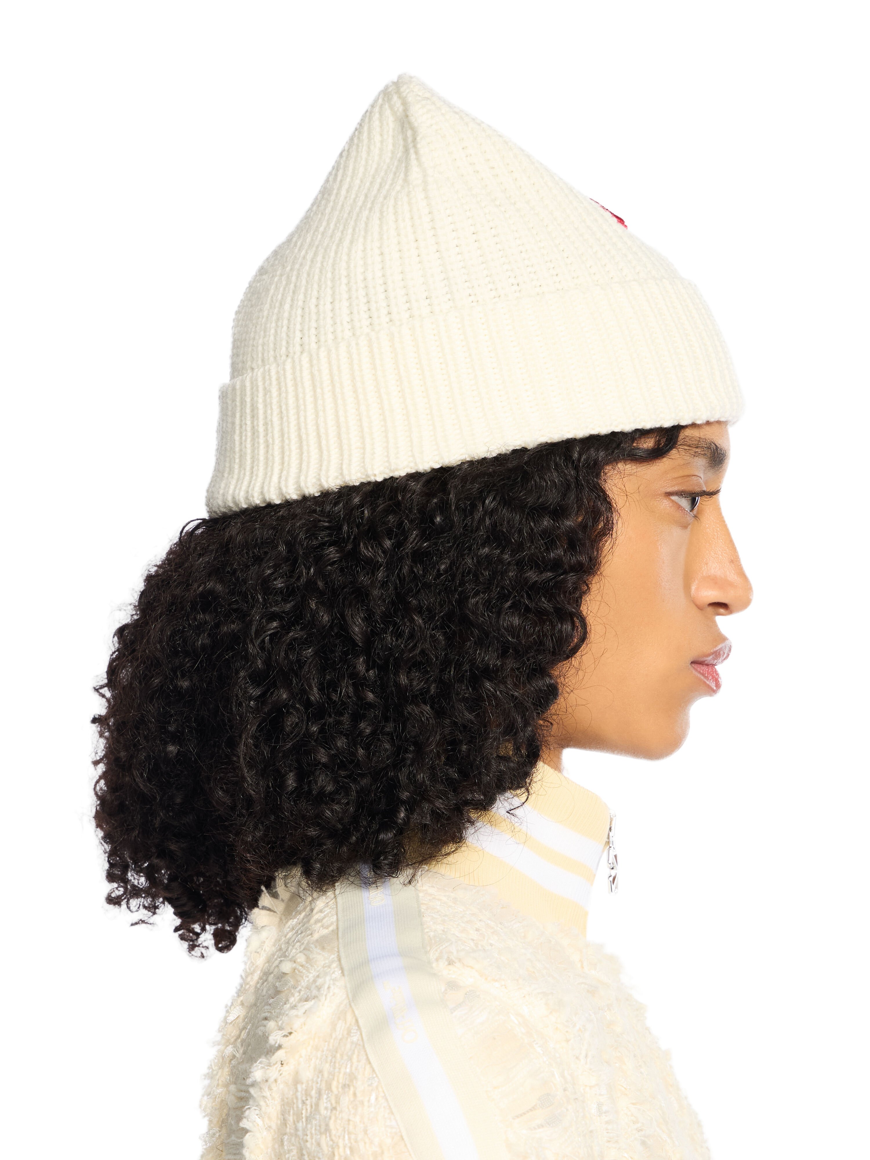 OFF WHITE Arrow Classic Beanie CREAM - FUCHSIA OWLC017F25KNI002