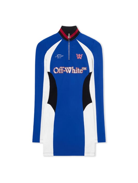 Tech Jersey Mini Dress OFF WHITE Tech Jersey Mini Dress ELECTRIC BLUE-WHITE OWDB559F25JER001