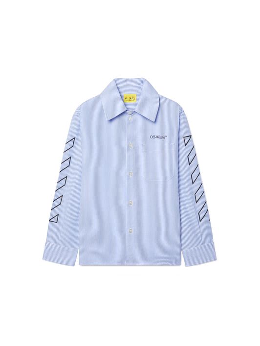 OFF WHITE Diagonal Bookish Shirt BLUE OBGA00AS25FAB001