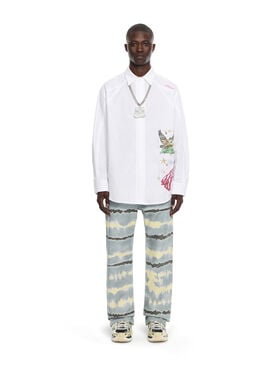 OFF WHITE Dream Arrow Poplin Overshirt WHITE 44MGE04XZ26F005