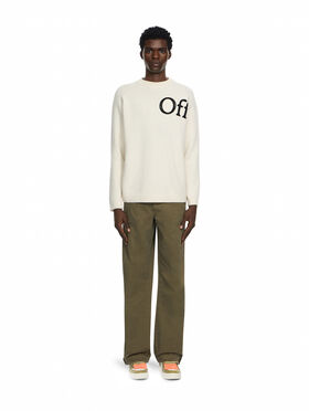 OFF WHITE Bookish Shared Knit Crewneck CREAM 44MHE20QF26K001