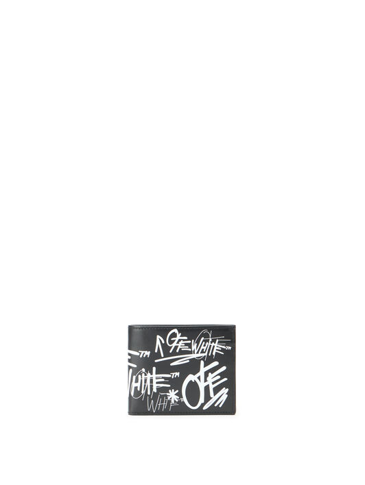OFF WHITE Logo Bifold Wallet BLACK OMNC094S26LEA004