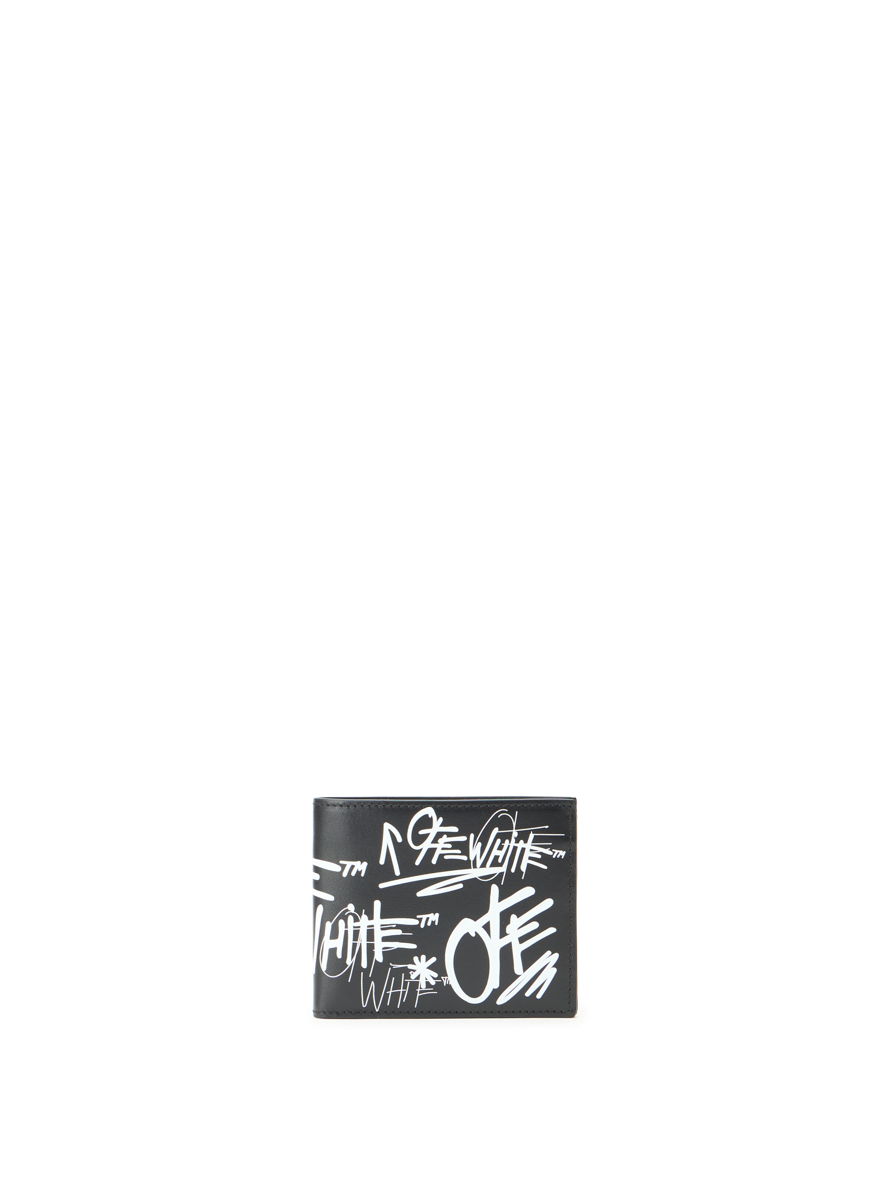 OFF WHITE Logo Bifold Wallet BLACK OMNC094S26LEA004