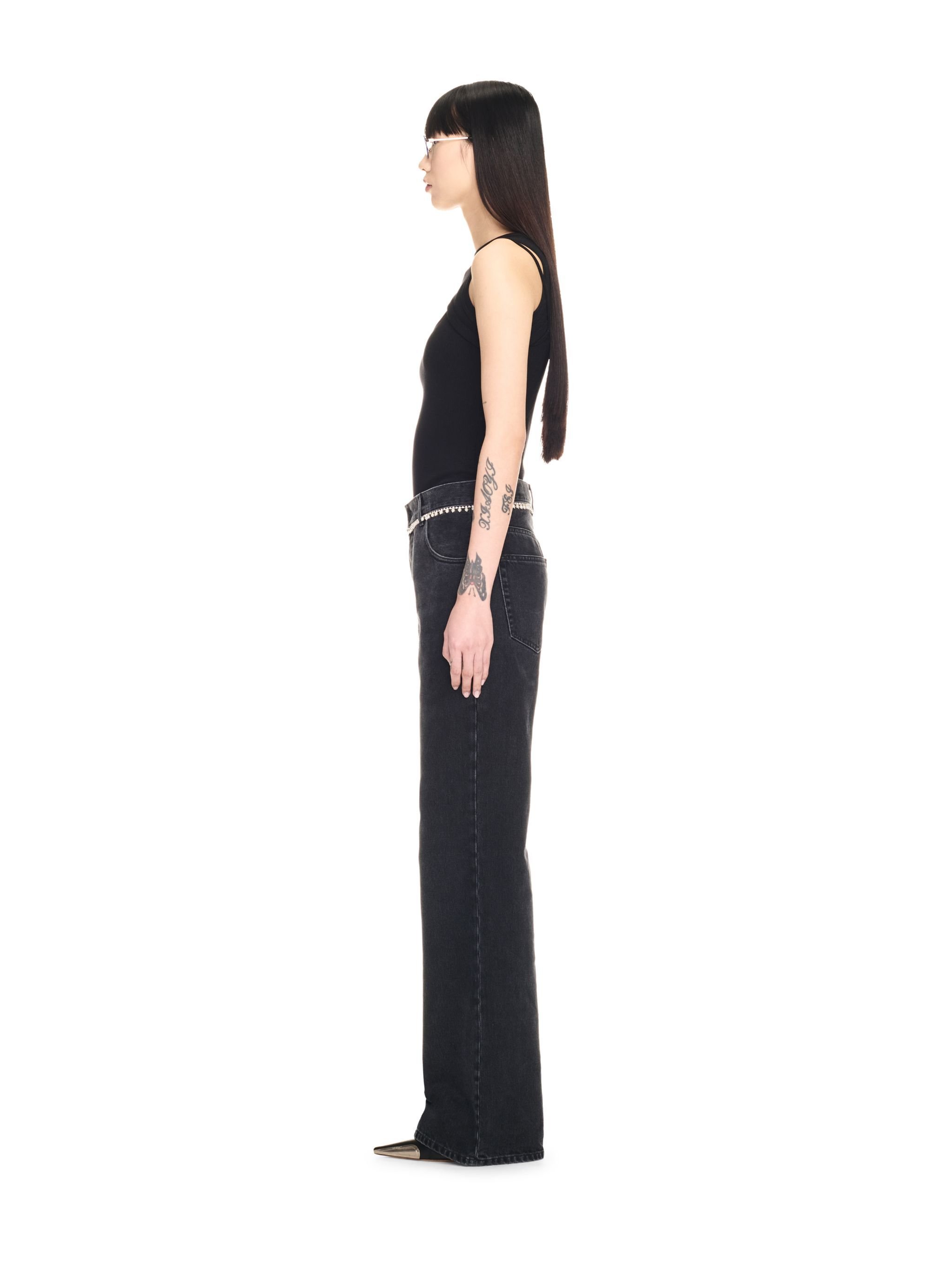 OFF WHITE Black Off Stamp Ribbed Row Top BLACK OWAD237C99JER001