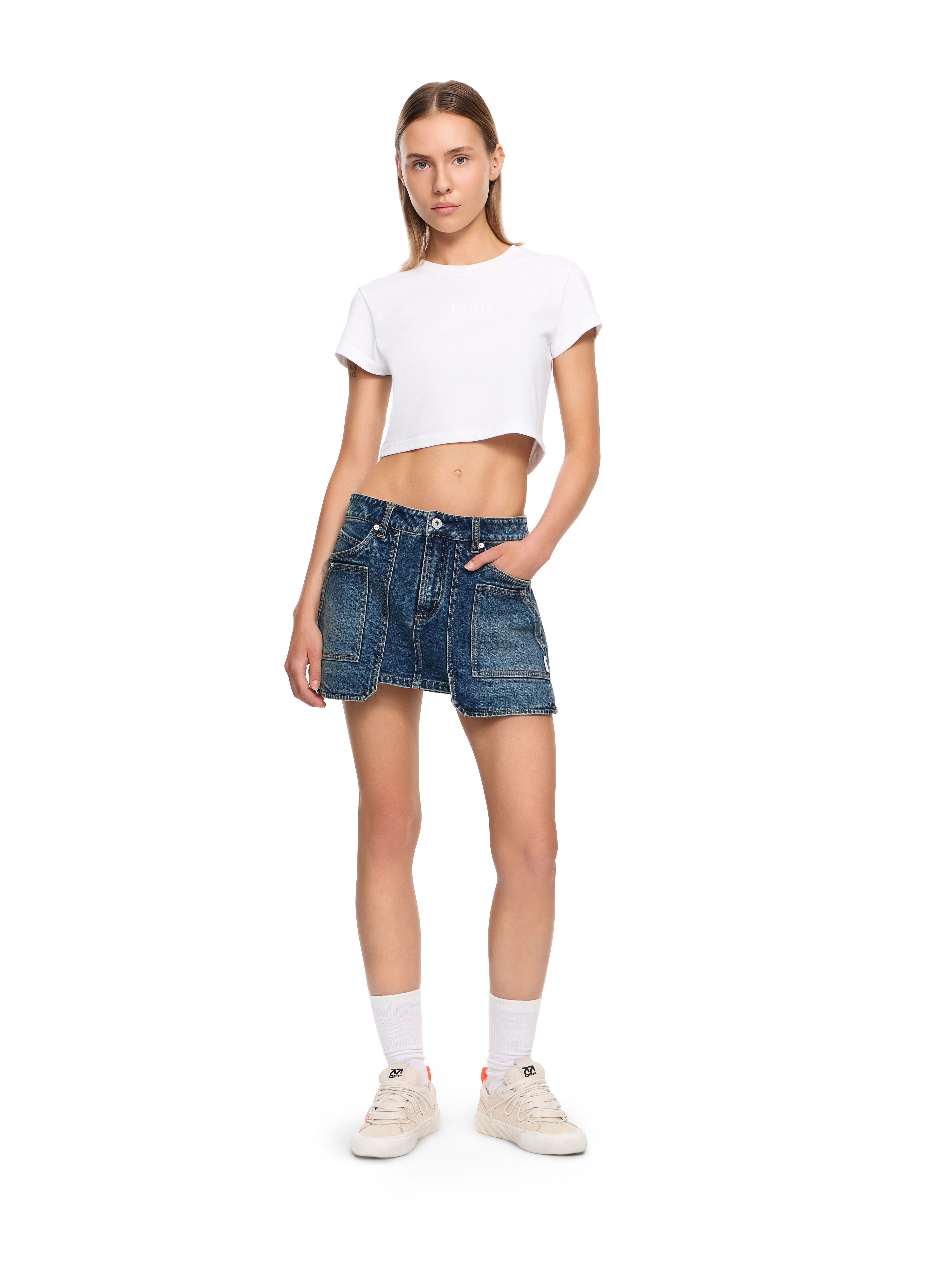 LAB L/AB Cargo Denim Skirt Nolita LABF263FS00002M