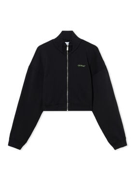 OFF WHITE Arrow Leaves Reg Zip Up Black-Beech 2BE008S26FLE001