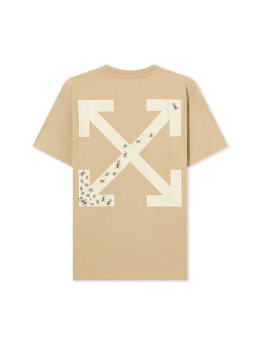 OFF WHITE Ants Arrow T-Shirt CREME BRULÉE - WHITE ASPARAGUS OMAA027S25JER00D