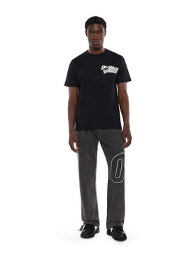OFF WHITE Outline Arrow Sweatpants VINTAGE BLACK - WHITE OMCH05AF25FLE001