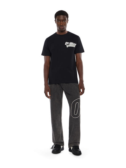 OFF WHITE Outline Arrow Sweatpants VINTAGE BLACK - WHITE OMCH05AF25FLE001