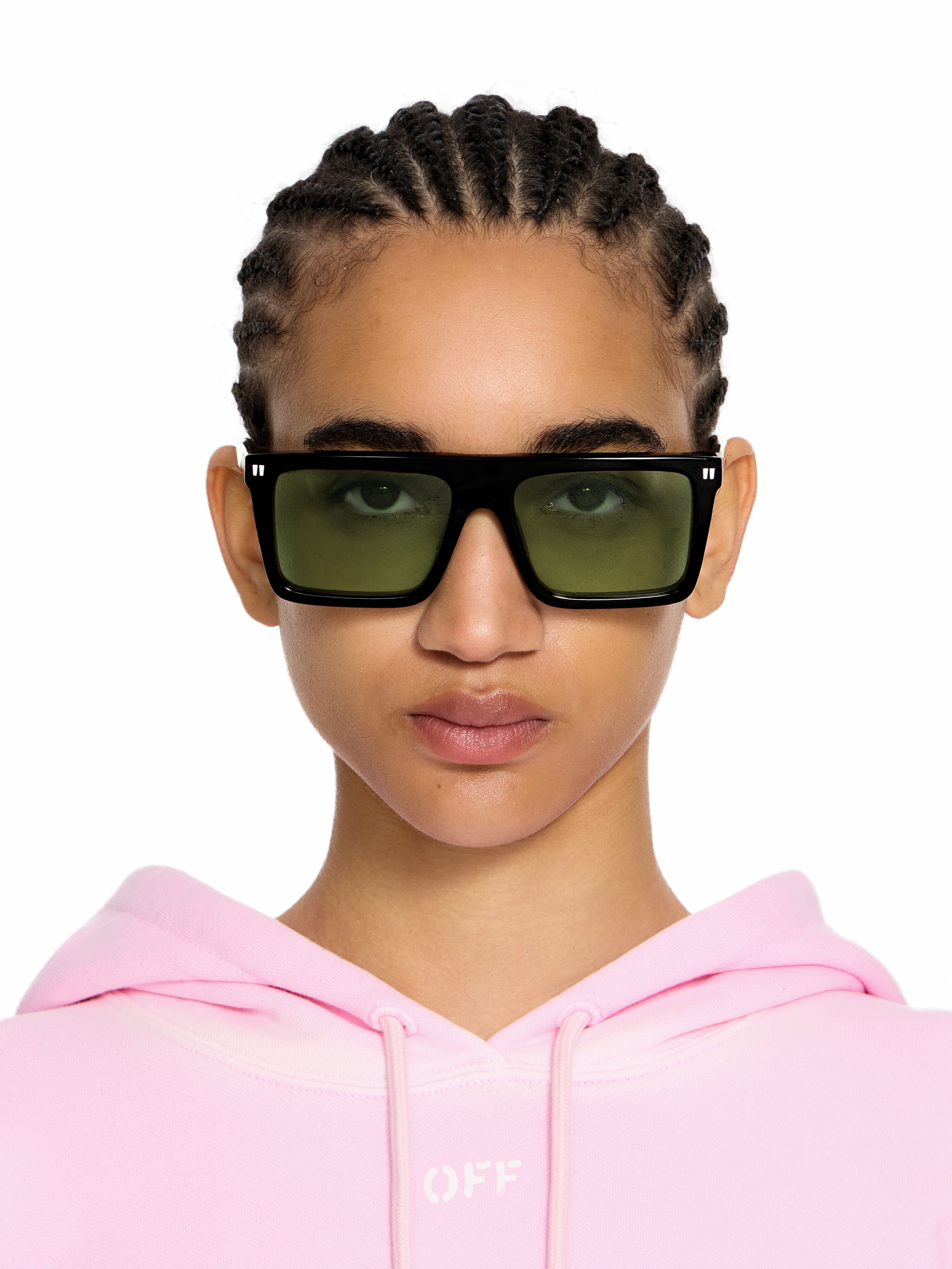 Bridgeport Green Lens Sunglasses OFF WHITE Bridgeport Green Lens Sunglasses SHINY HAVANA OW1045105056
