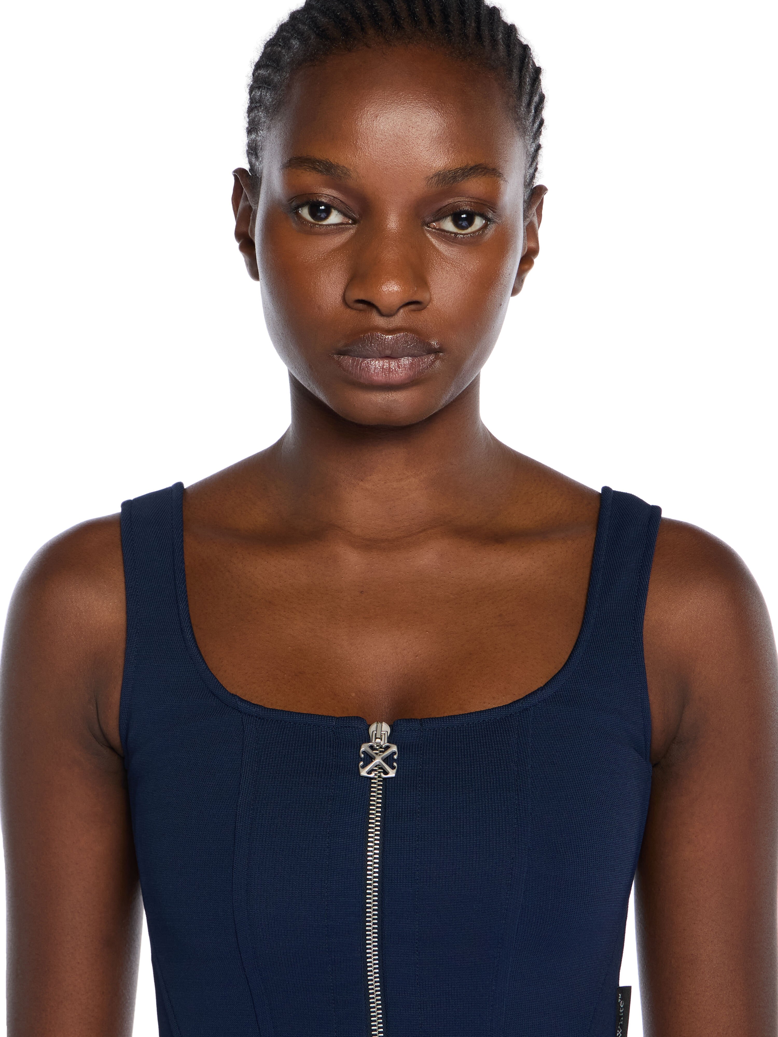 Heavy Jersey Corset Top in BLUE IRIS-NO COLOR for Women | Off-White™
