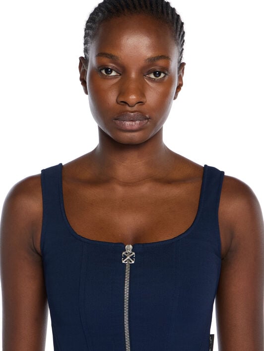 Heavy Jersey Corset Top OFF WHITE Heavy Jersey Corset Top BLUE IRIS-NO COLOR OWAD26TF25JER001