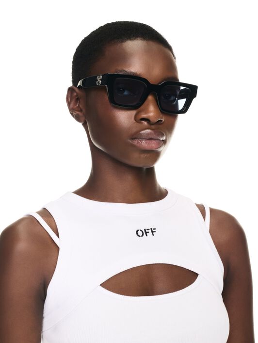 OFF WHITE White Off Stamp Ribbed Row Top WHITE OWAD237C99JER001