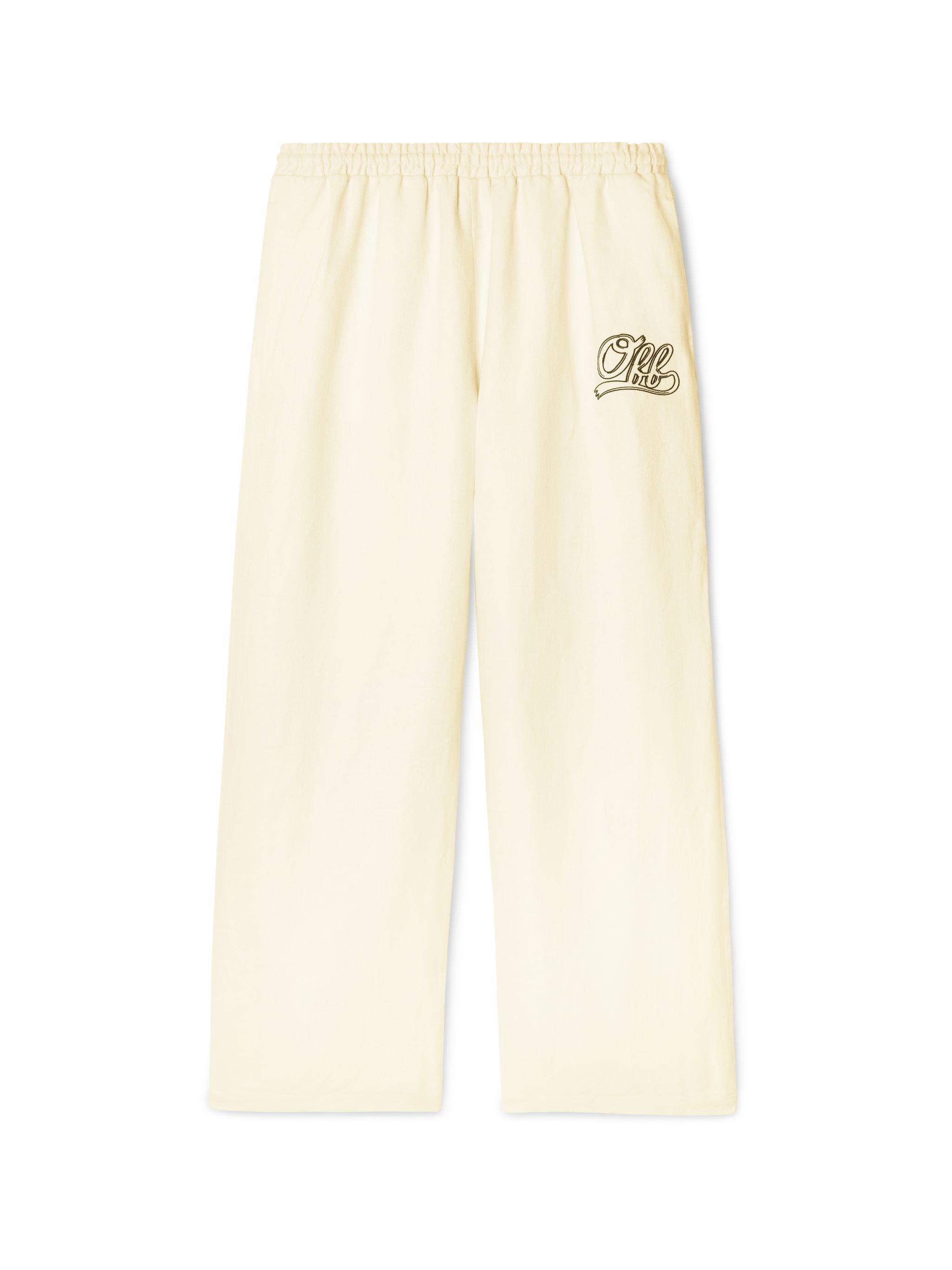 OFF WHITE Elfenbein Leinen Souvenir Hose NEUTRAL OMCP003S25FAB002