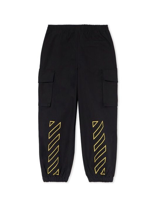 Diagonal Cargo Logo Pants OFF WHITE Diagonal Cargo Logo Pants BLACK - YELLOW OBCF007F25FAB001