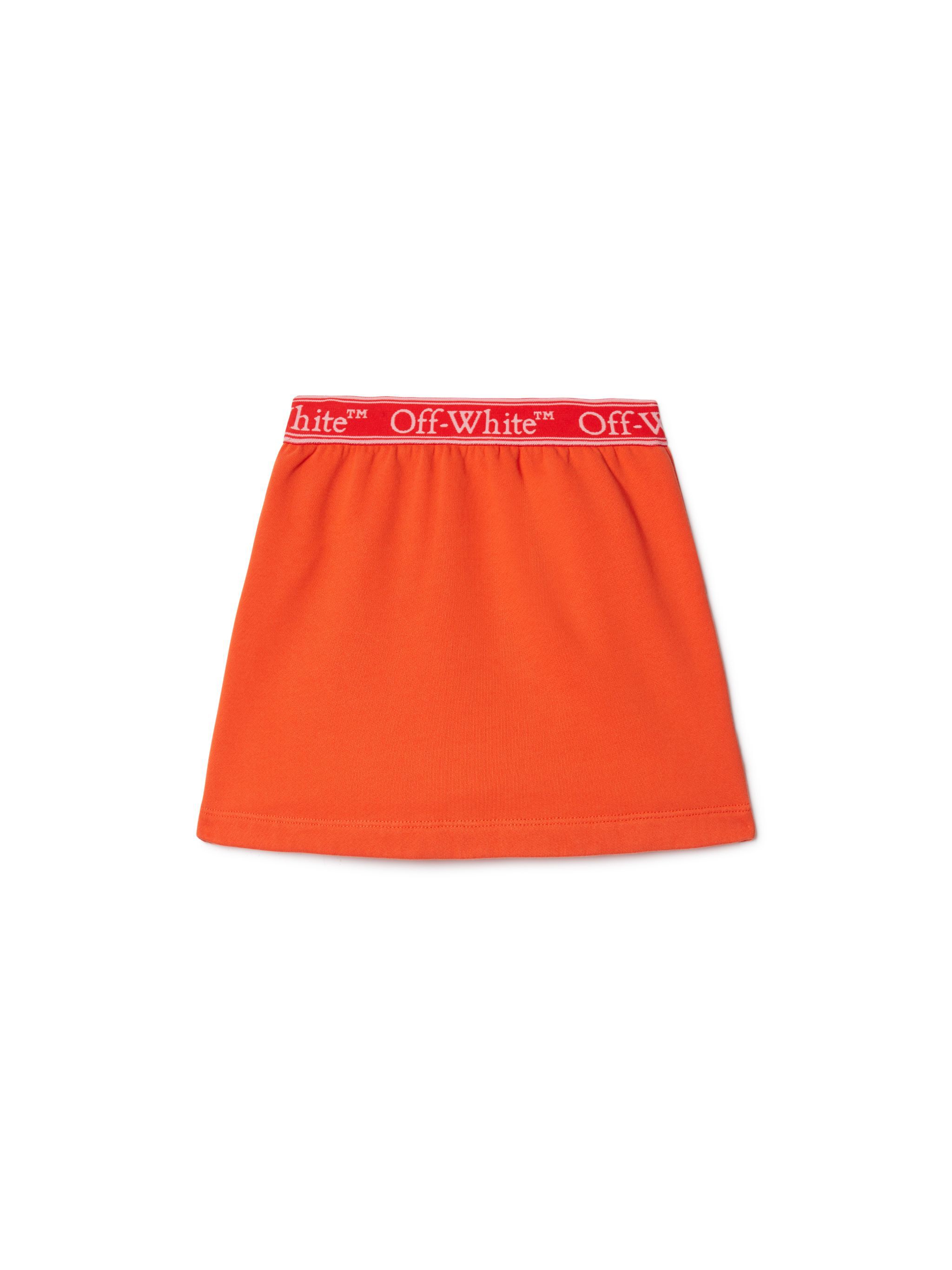 OFF WHITE Bookish Logo Band Sweat Skirt ORANGE OGCK001S25FLE001