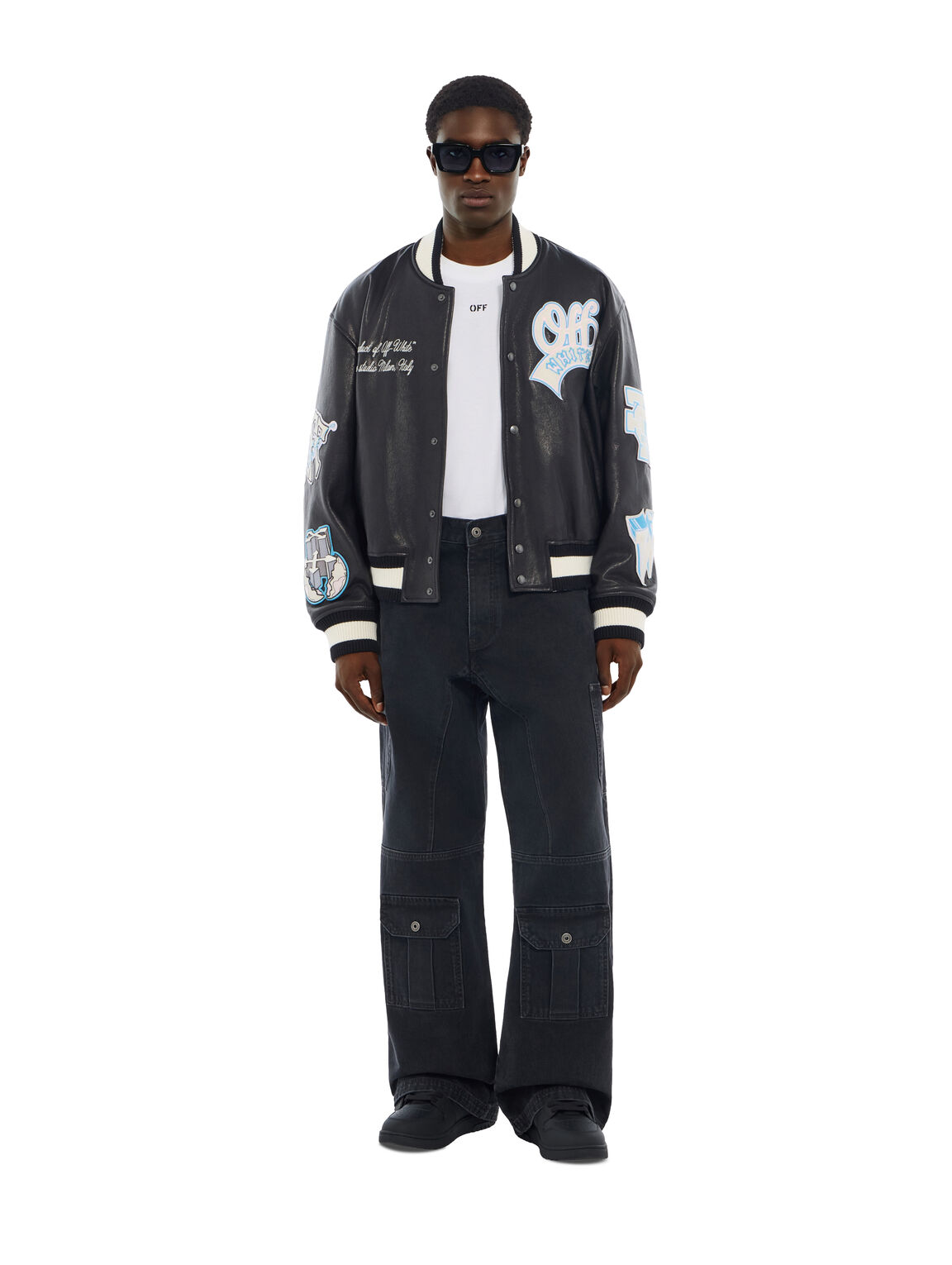 OG Patches Racing Leather Varsity Jacket