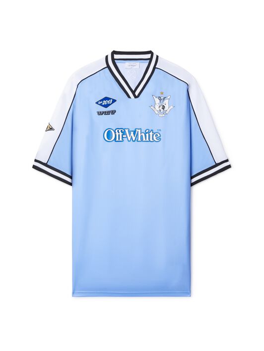 OFF WHITE Blue/White Soccer Mini Dress BLUE OWDH008S25JER001
