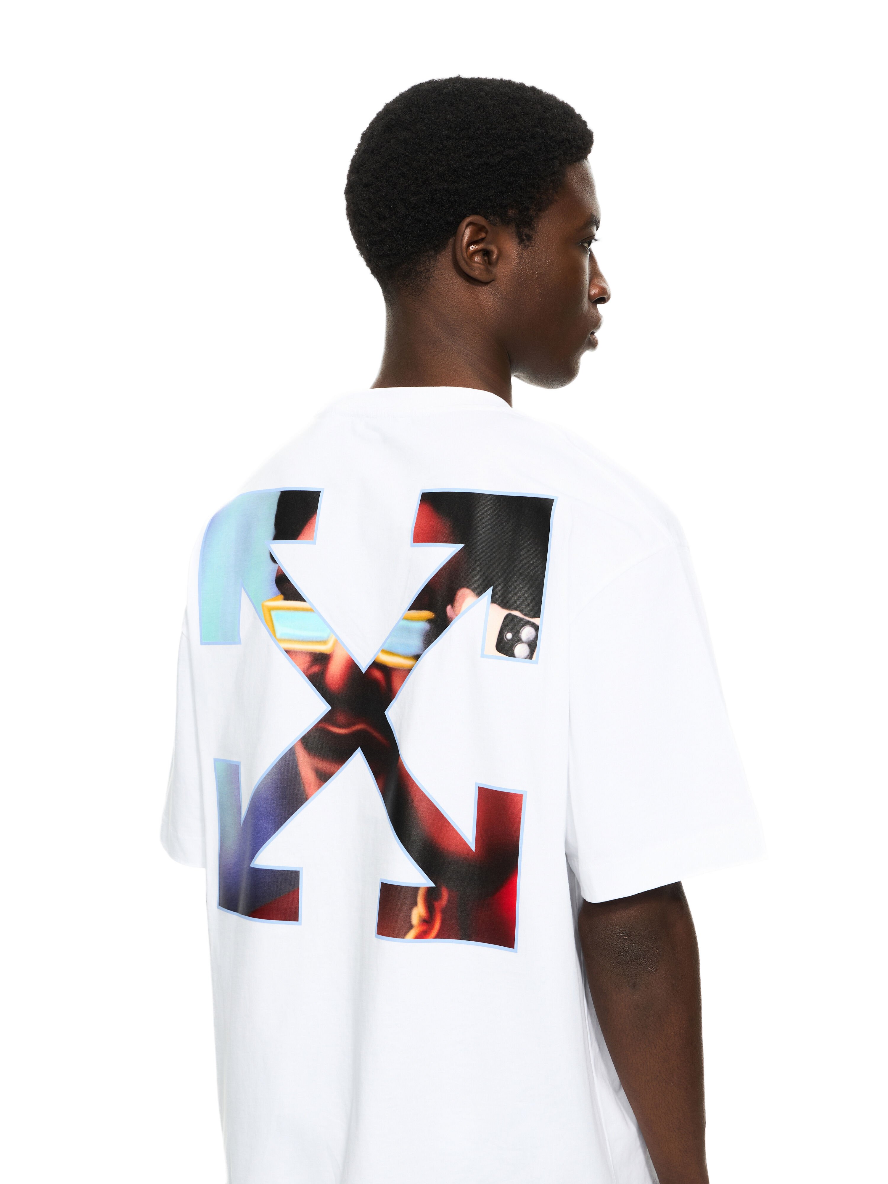 OFF WHITE Barber Arrow Skate T-shirt WHITE-SERENITY 44MAA120G5J00A