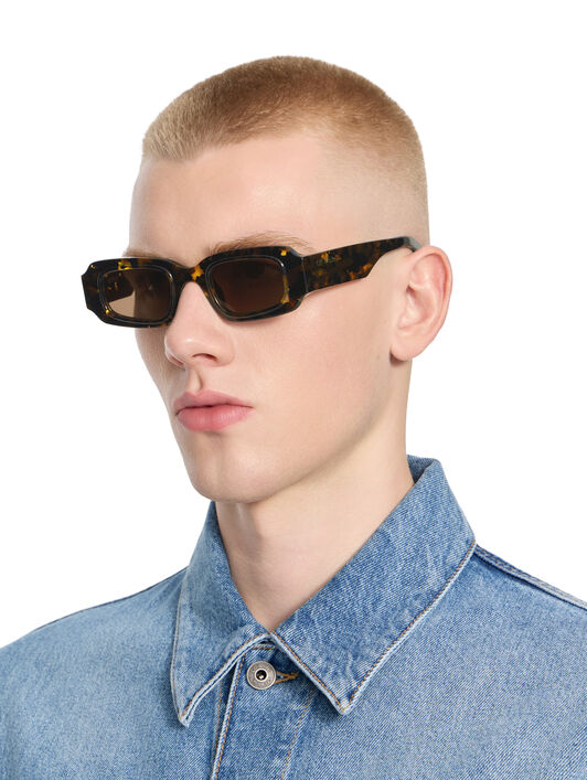 OFF WHITE Olympia Brown Lens Sunglasses Shiny Black OW1042606446