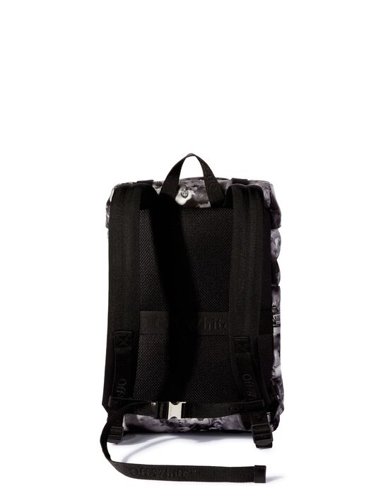 OFF WHITE Black Fresco Print Outdoor Backpack BLACK OMNB111S25FAB001