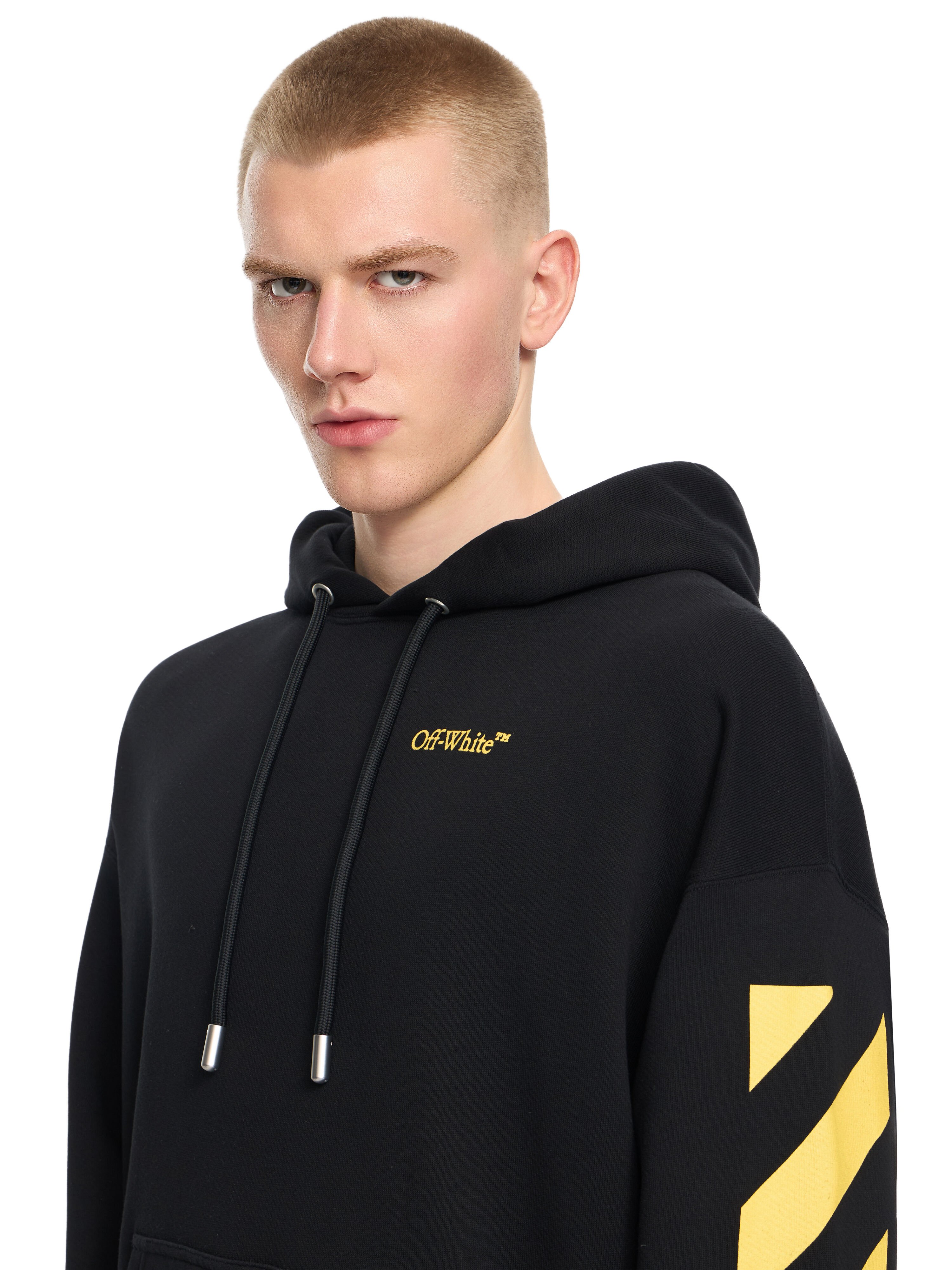 OFF WHITE Graphic Hoodie BLACK 44OWOS26K054