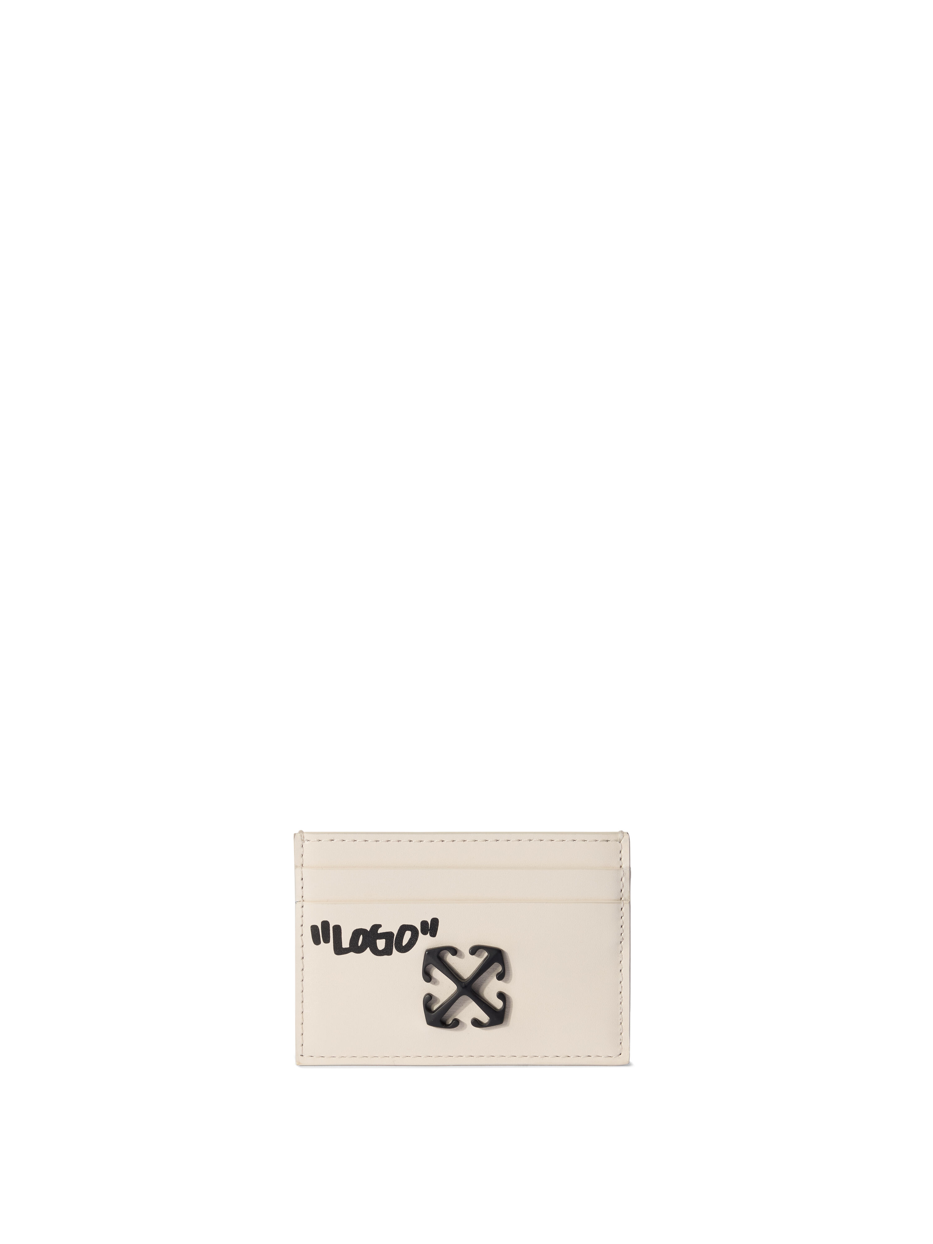 OFF WHITE Jitney Quote Card Case DUST - BLACK OWND027C99LEA002