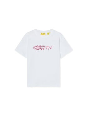 OFF WHITE Big Bookish Watercolor Short Sleeve T-Shirt WHITE 44GAA001F26J001