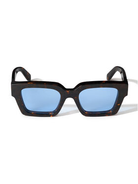 OFF WHITE Virgil L Light Blue Lens Sunglasses SHINY DARK HAVANA OW1022250753