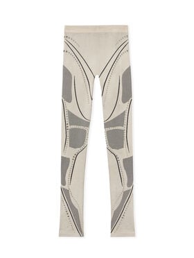 OFF WHITE Studs Seaml Race Pants SAND - BLACK OWVG03CW25KNI001