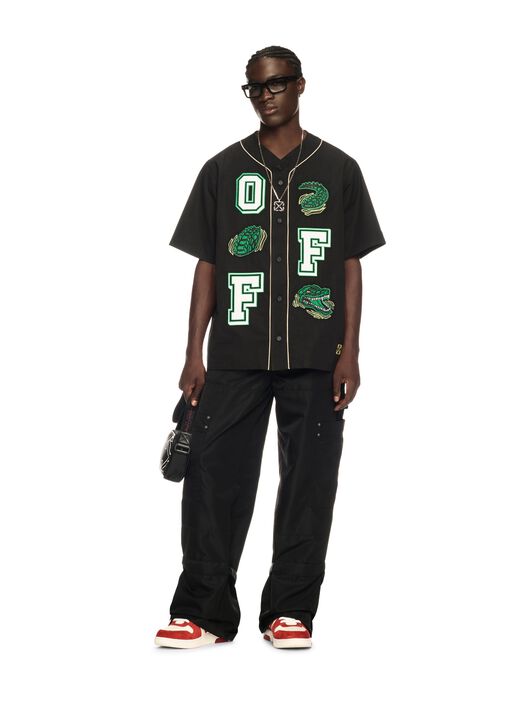 OFF WHITE Schwarze Nylon Carpenter-Hose SCHWARZ OMCE04AS25FAB002