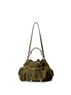 OFF WHITE Dumbo.B Suede Bucket Bag BEECH - NO COLOR OWMY002F25LEA003