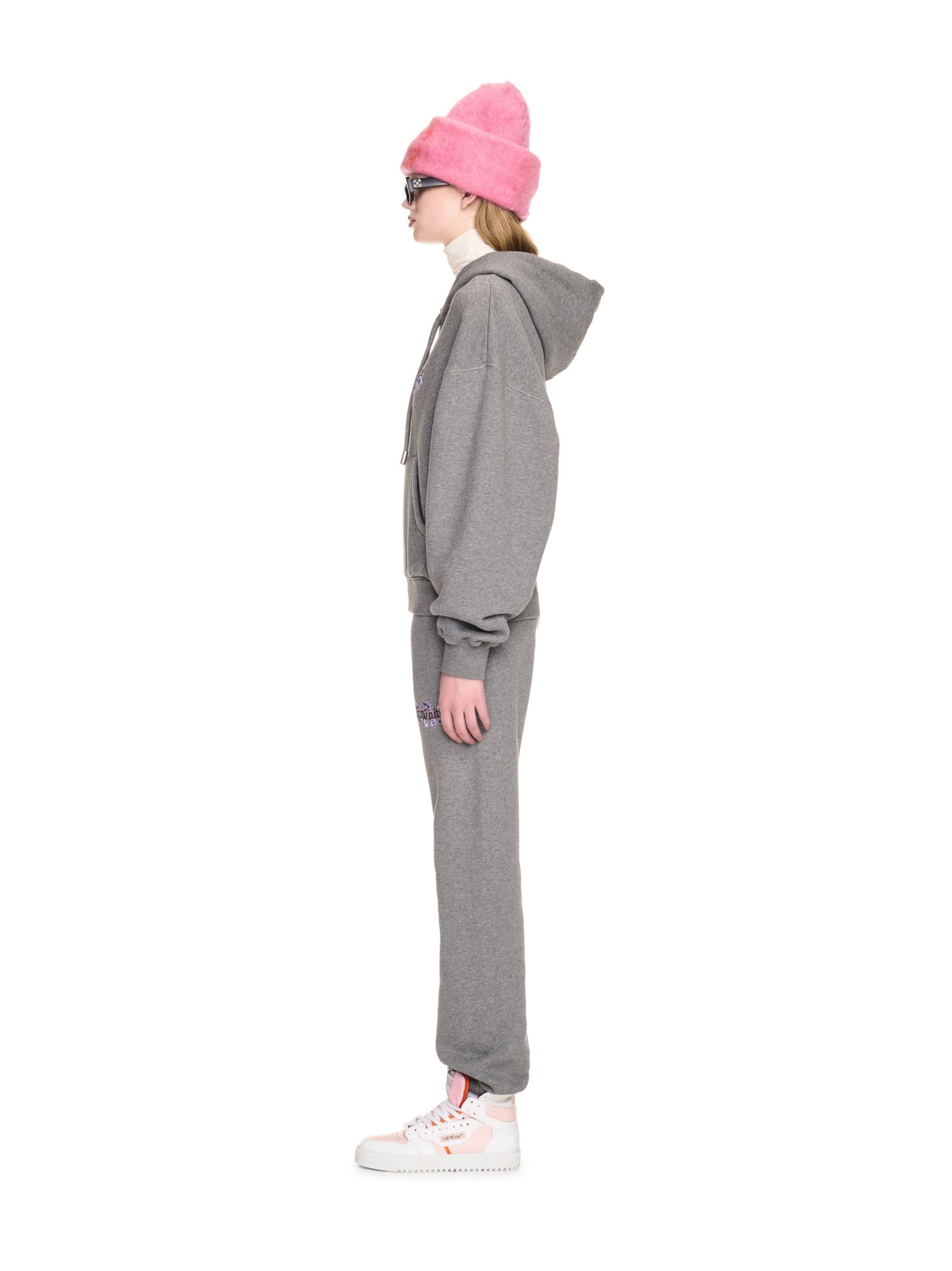 OFF WHITE Flower Bookish Cuff Pant GREY OWCH006F24FLE001