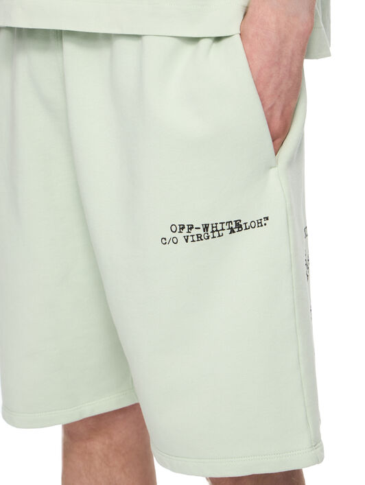 OFF WHITE Type Diag Skate Sweatshort FADE OUT MINT 44MCI013S26F00B