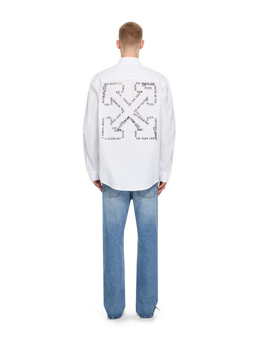 OFF WHITE Type Arrow Poplin Overshirt WHITE 44XGE04VS26F001