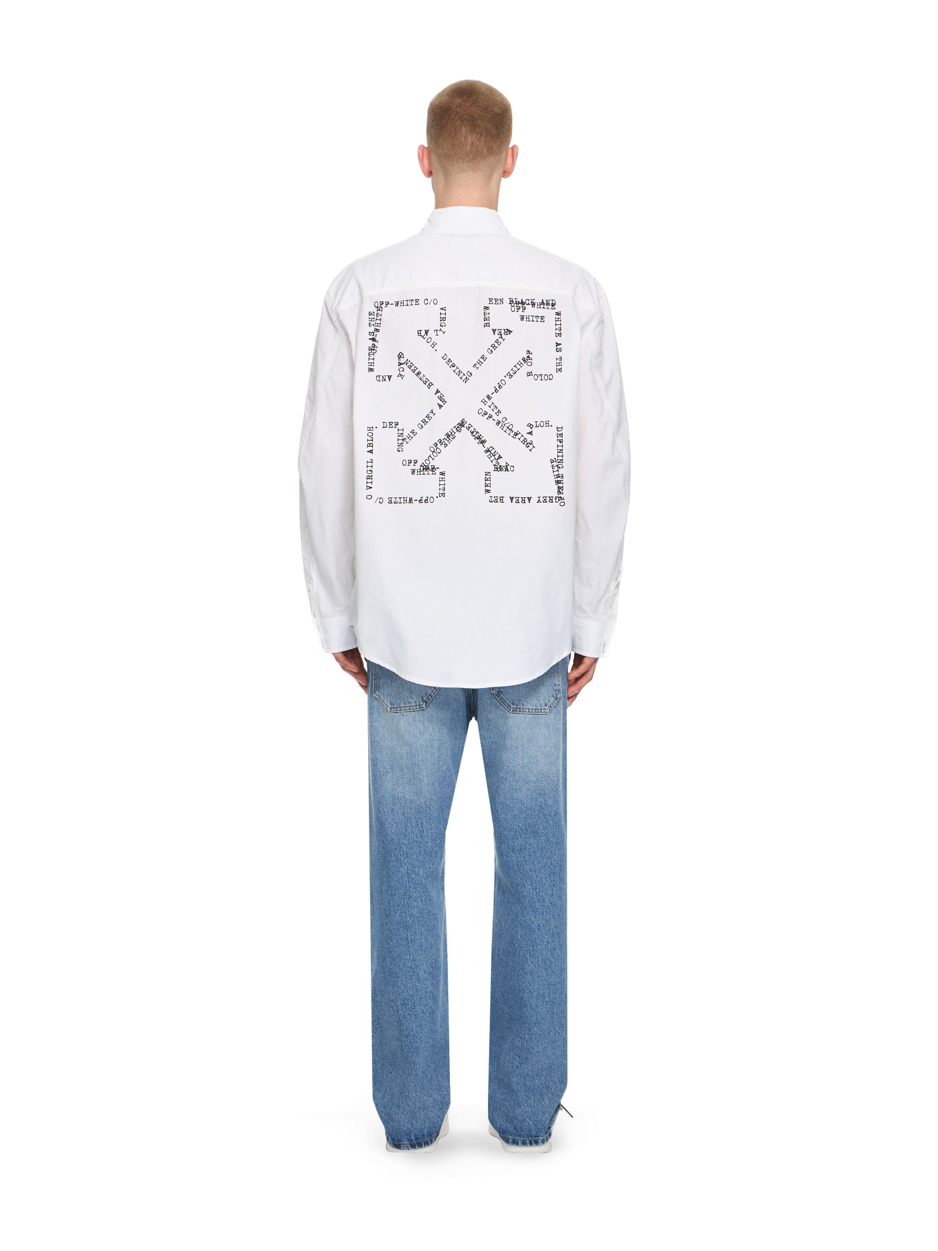 OFF WHITE Type Arrow Poplin Overshirt WHITE 44XGE04VS26F001