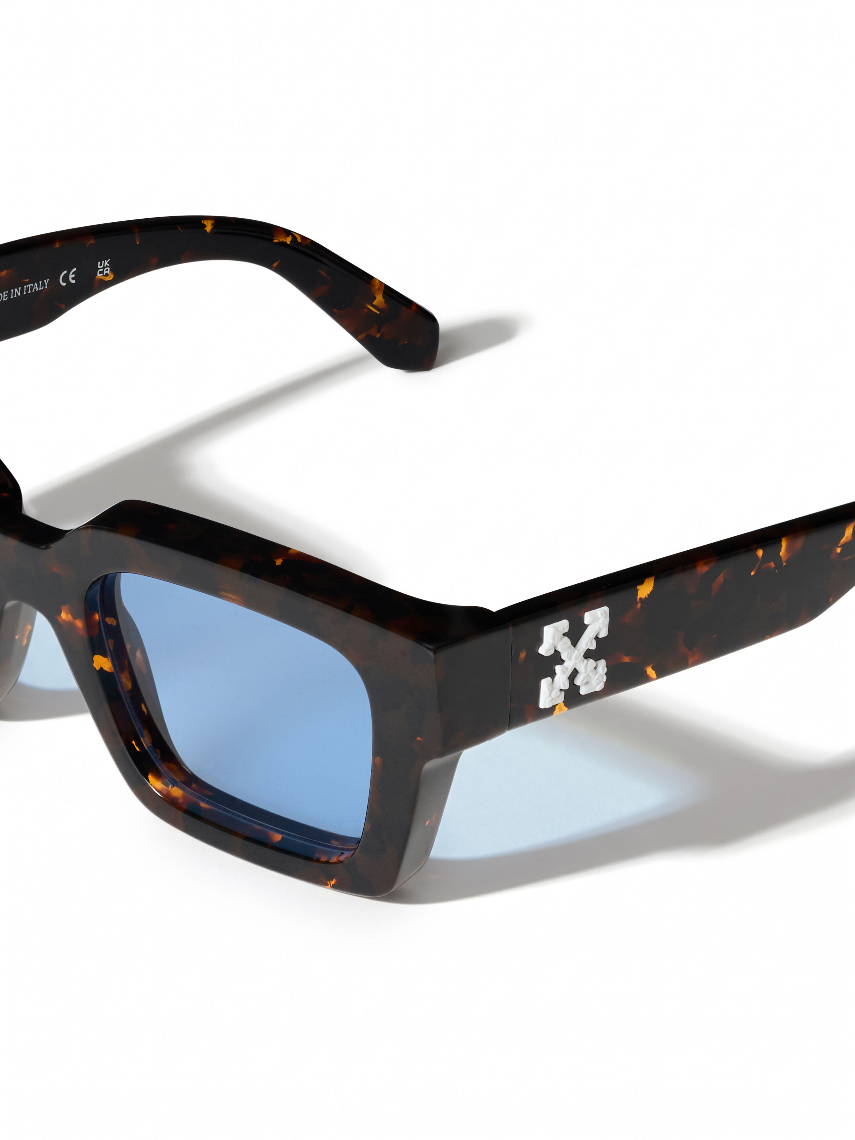 Virgil L Light Blue Lens Sunglasses OFF WHITE Virgil L Light Blue Lens Sunglasses SHINY DARK HAVANA OW1022250753