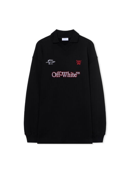 Sporty Polo Sweatdress OFF WHITE Sporty Polo Sweatdress BLACK-RED DAHLIA OWDF002F25FLE001