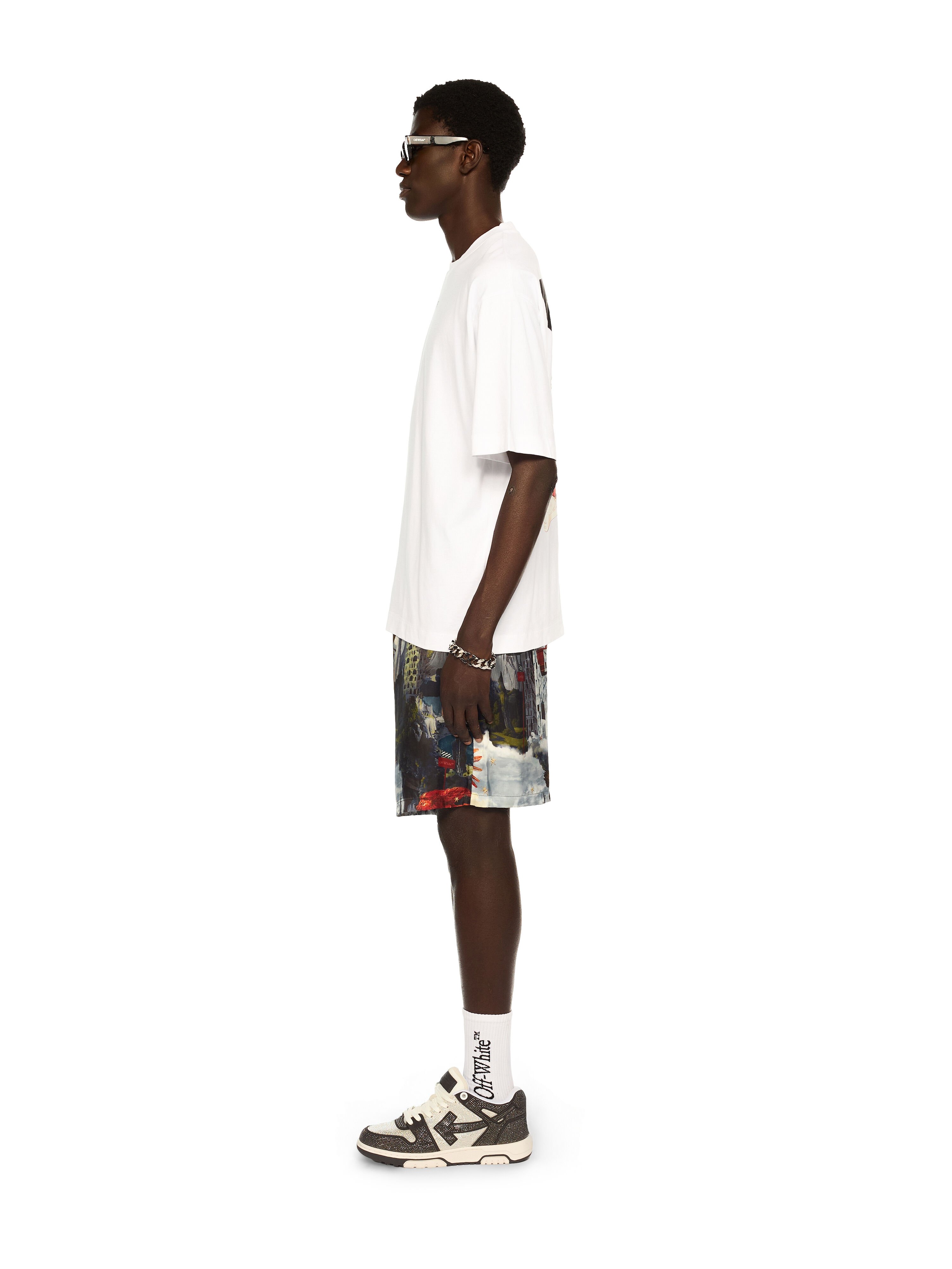 OFF WHITE THINKMAN ARROW SKATE S/S TEE WHITE - BLACK OMAA120F25JER008