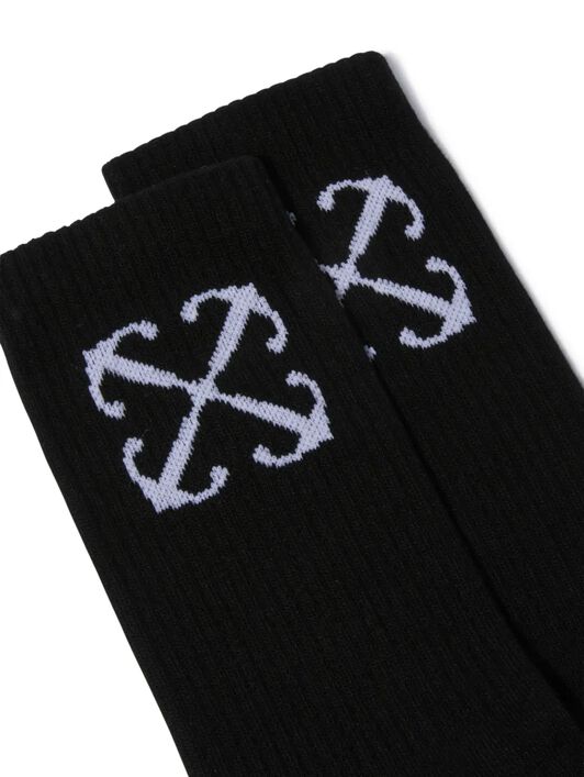 OFF WHITE Schwarze Mitelhohe Socken Mit Pfeil SCHWARZ OWRA039C99KNI001