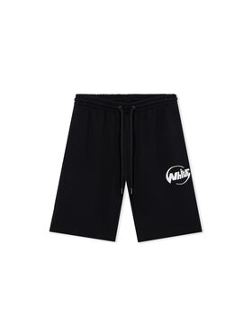 OFF WHITE Globe Logo Shorts BLACK 44OWOS26B084