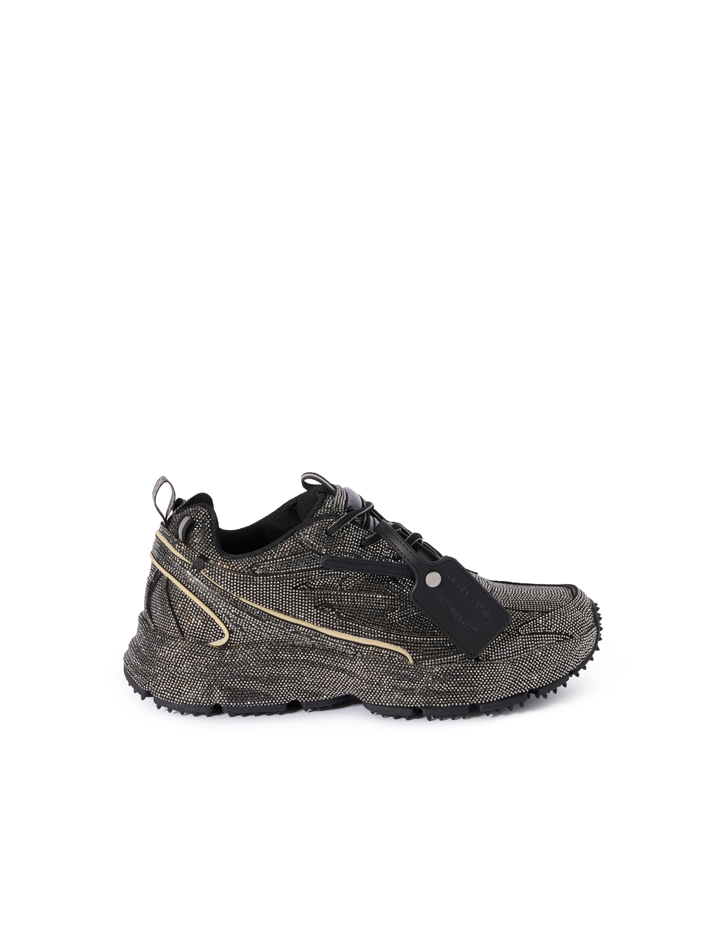 OFF WHITE Be Right Back Sneakers GLITTERED - BLACK OMIA295C99FAB002