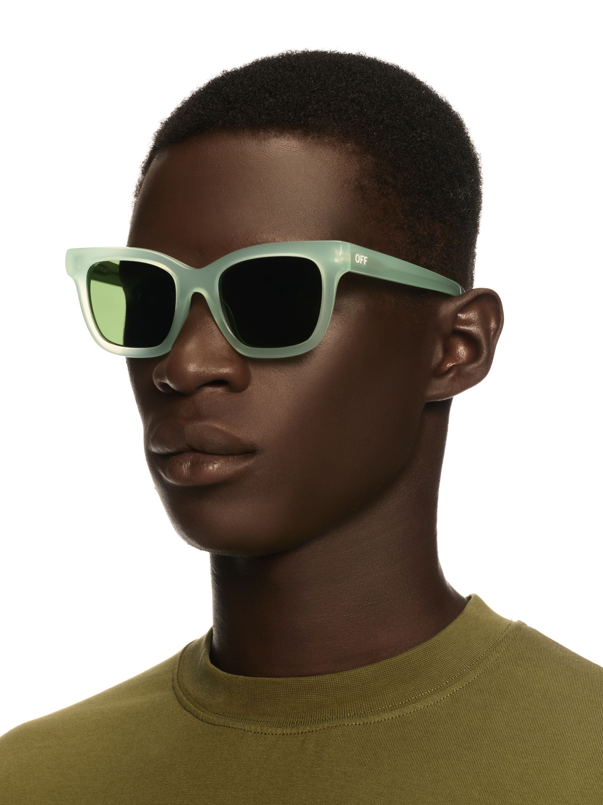 OFF WHITE Lincoln Sunglasses GREEN OERI143S25PLA001