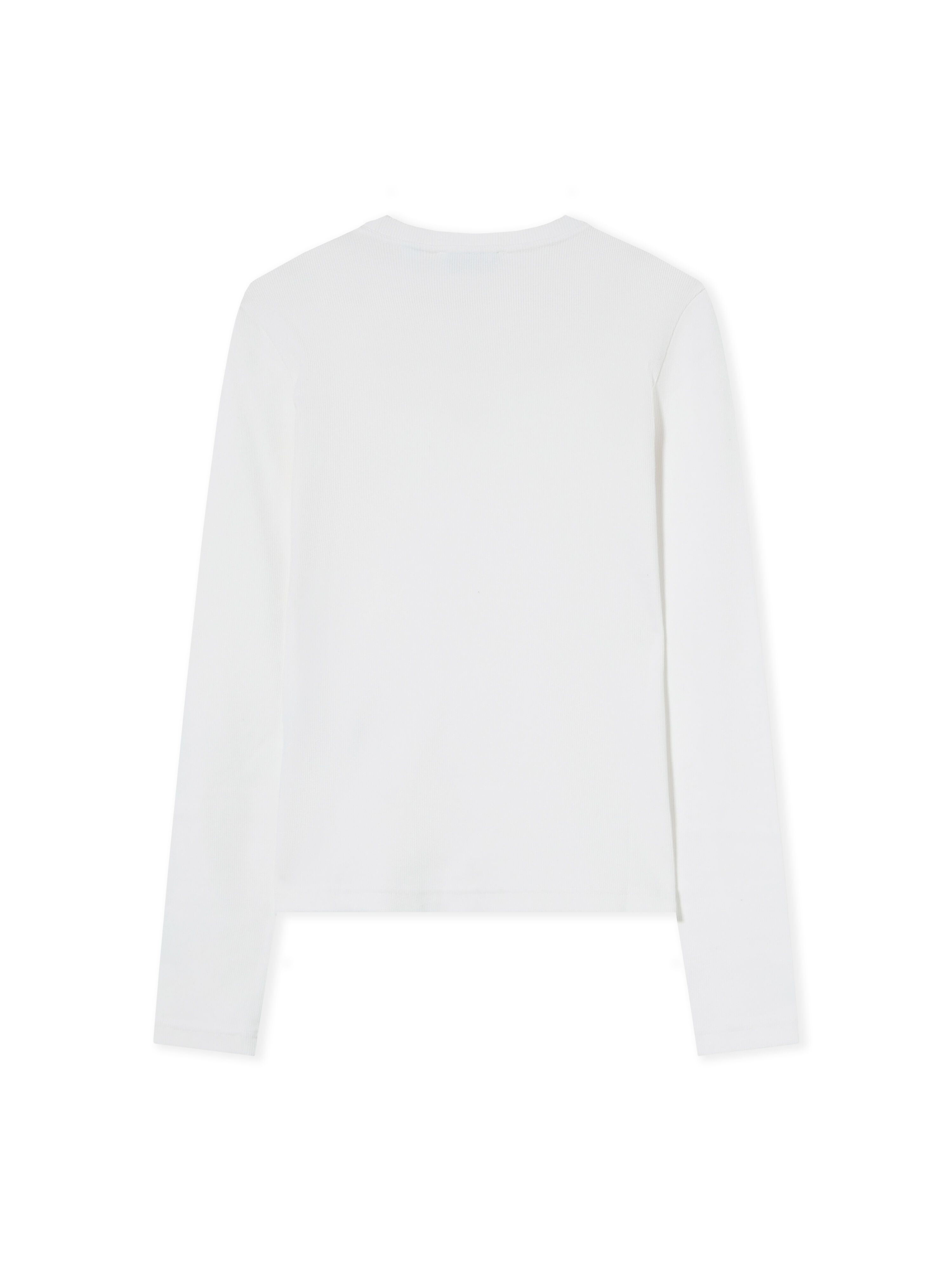 Off Stamp Ribbed Long Sleeves T-Shirt OFF WHITE Off Stamp Ribbed Long Sleeves T-Shirt White-Black 2FB00674T
